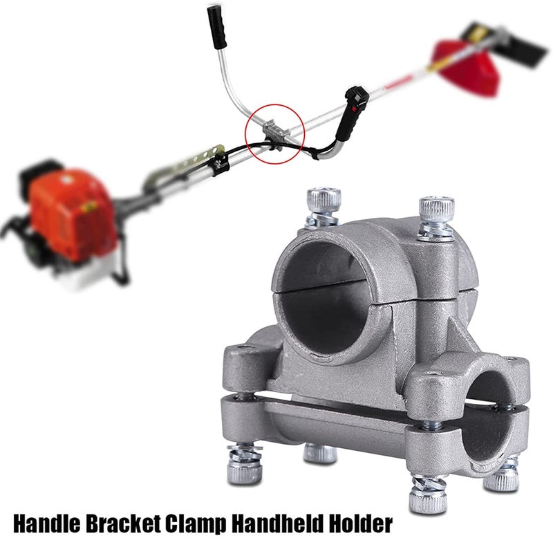 Brush Cutter Handle Bracket, 26/28mm Handle Bracket Clamp Bracket for Brush Cutter Brush Cutter Tube Attachments for Lawn Mowers  - Image 2