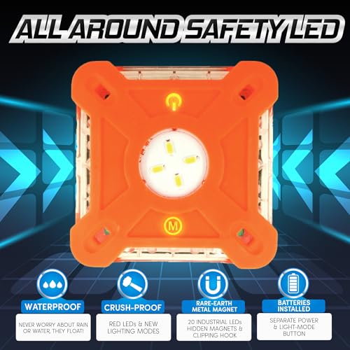 Marcala Emergency Lights for Vehicles | 3-Pack LED Road Flares | Flares Emergency Road | LED Emergency Flares Include Batteries, Case, Whistle & more | Stronger, Brighter & Better than round Flares! - Image 5