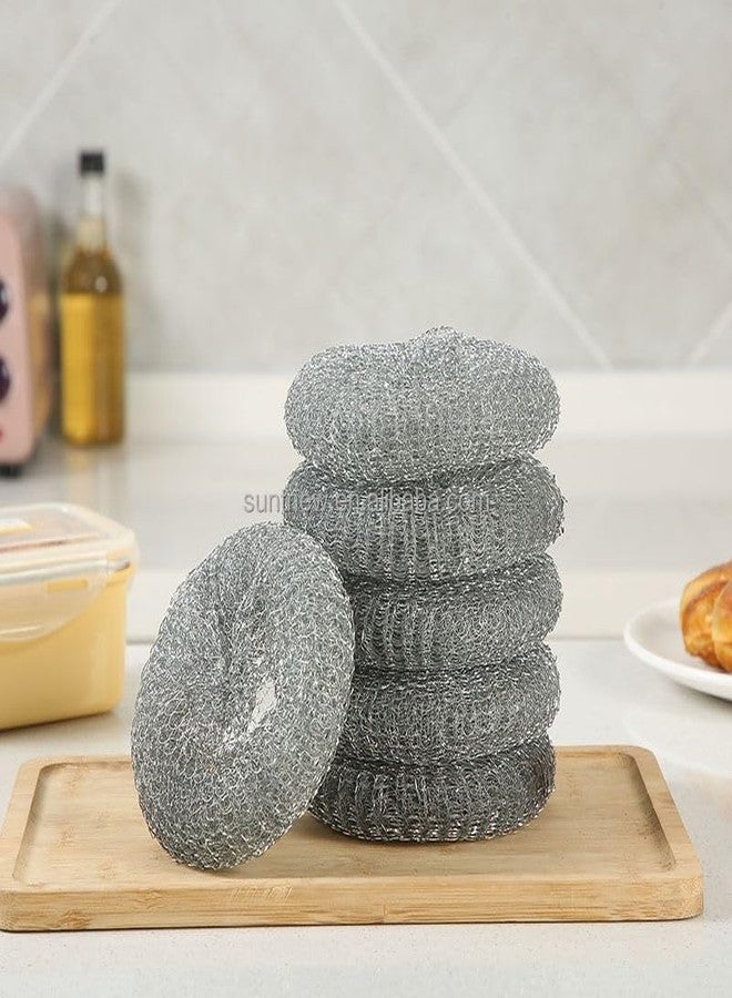 WILDMAKER إسفنجة تنظيف مطبخ شديدة التحمل لا تخدش الأسطح | متينة تدوم طويلاً ومقاومة للروائح | إسفنجة تنظيف لغسالة الأطباق والأواني غير اللاصقة وتنظيف المطبخ | (4، وعاء من الأسلاك الفولاذية) - Image 1