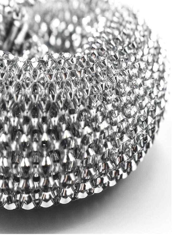 WILDMAKER إسفنجة تنظيف مطبخ شديدة التحمل لا تخدش الأسطح | متينة تدوم طويلاً ومقاومة للروائح | إسفنجة تنظيف لغسالة الأطباق والأواني غير اللاصقة وتنظيف المطبخ | (4، وعاء من الأسلاك الفولاذية) - Image 3