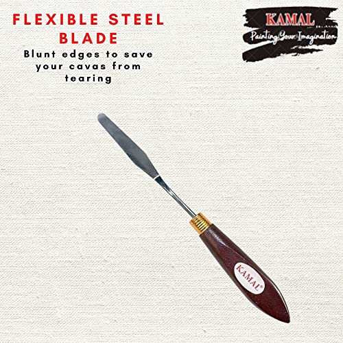 KAMAL Artist Quality Matte Handle Essential Painting Tool Kit with Synthetic bristles Brushes for Watercolor, Watercolour, Acrylic, Oil Painting (7) - Image 5