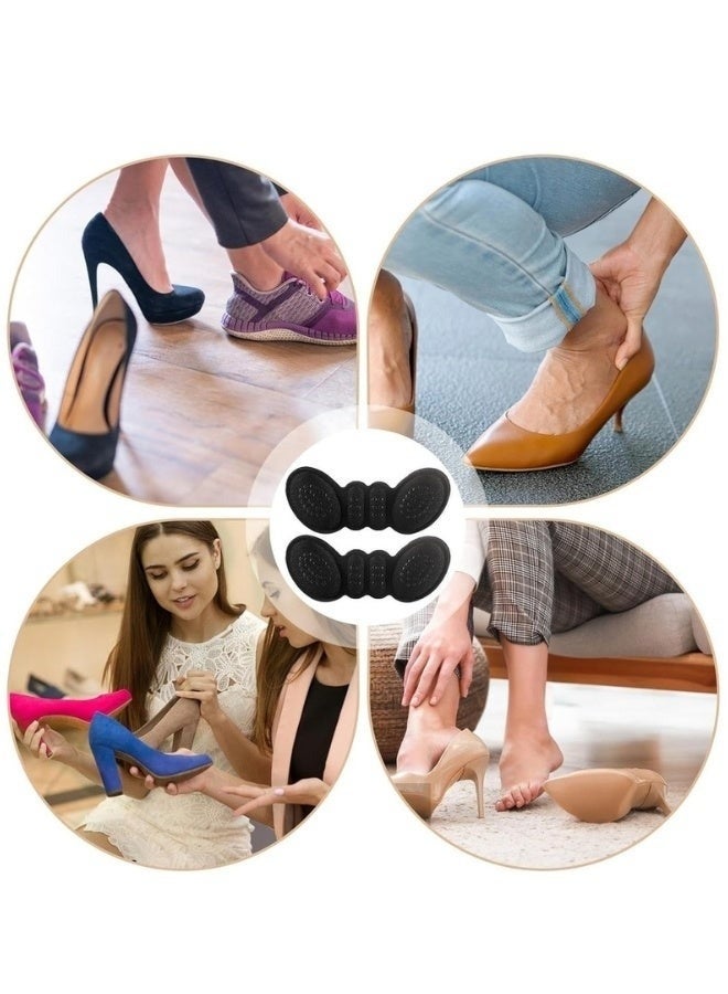 Happy Home 4 Pack Silicone Heel Grips Liner Cushions Inserts for Loose Shoes, Heel Pads Snugs for Shoe Too Big Men Women, Filler Improved Shoe Fit and Comfort, Prevent Heel Slip and Bliste (Biege-Pink) - Image 3