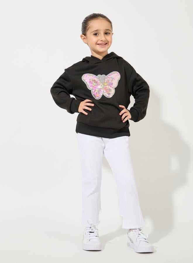Styli Butterfly Sequin Patch Hoodie - Image 2
