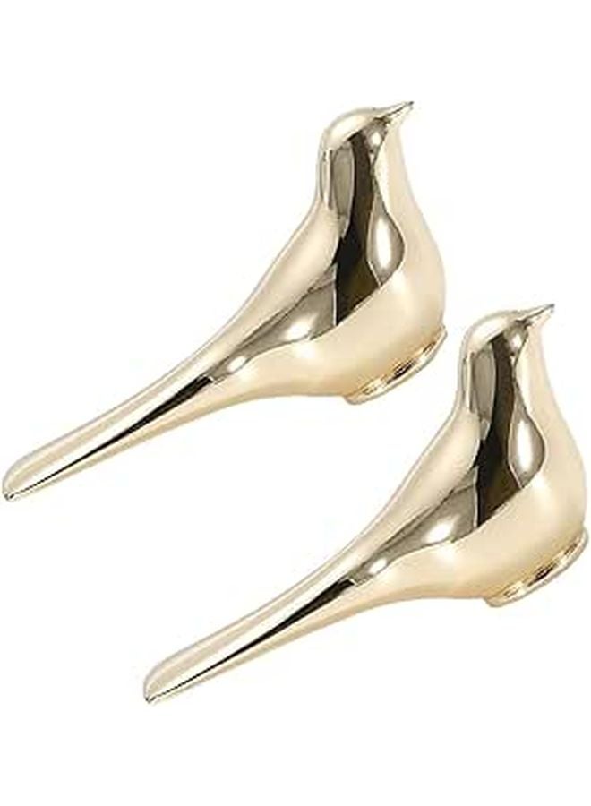 Gold Vintage Bird Shaped Drawer Handles 2pcs Metal Cabinet Pulls Easy Installation - Image 1