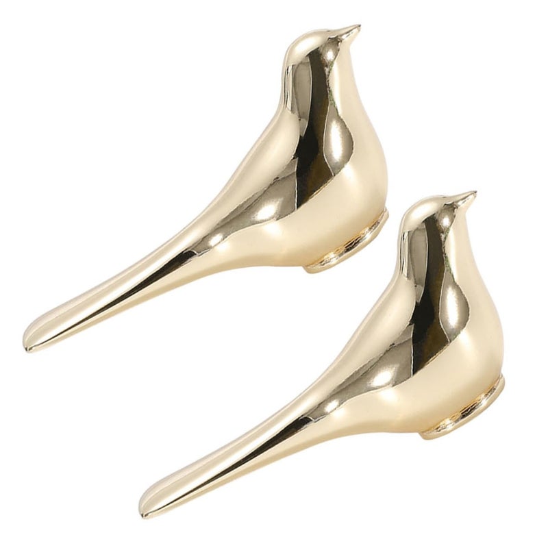 Gold Vintage Bird Shaped Drawer Handles 2pcs Metal Cabinet Pulls Easy Installation - Image 2