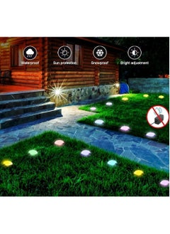 Y&D Outdoor Ground Lights, RGB Garden Lights 32ft Multicolor Pathway 15 Pack IP67 Waterproof Lawn with Alexa, App Control Walkway for Yard, Patio, Decor  - Image 4