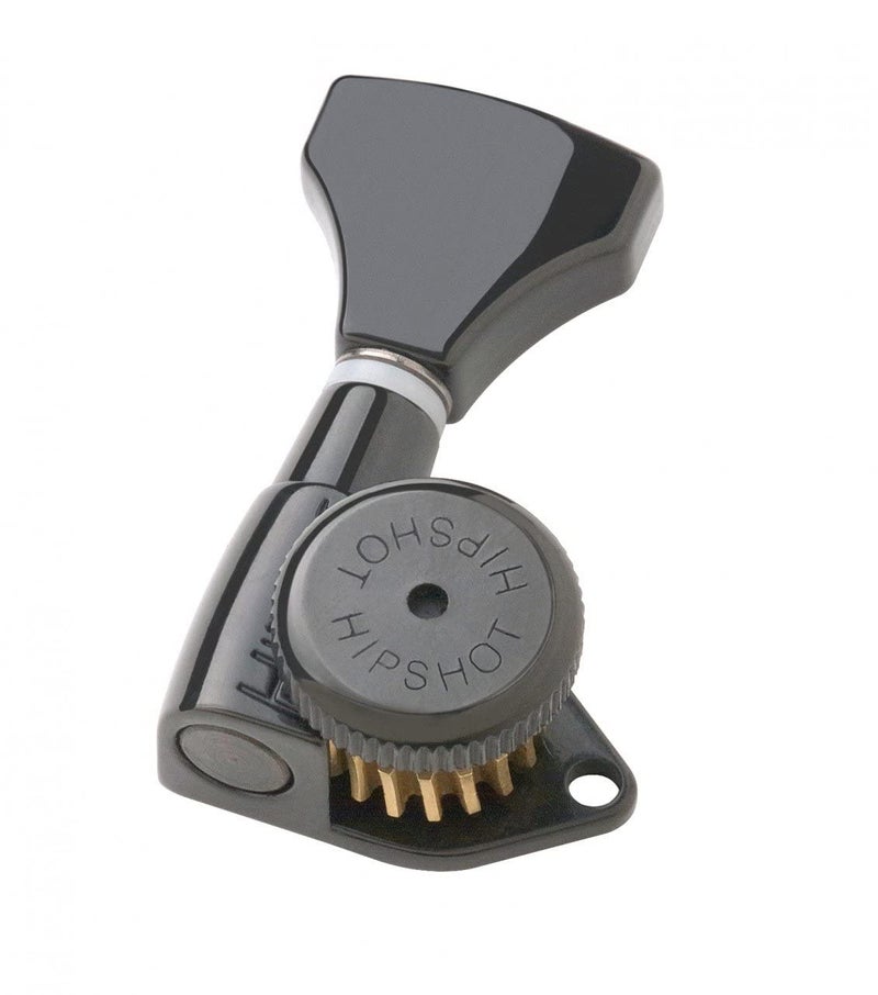 Hipshot Grip-Lock 6 inline Non-Staggered Locking Tuners - Black - Image 3