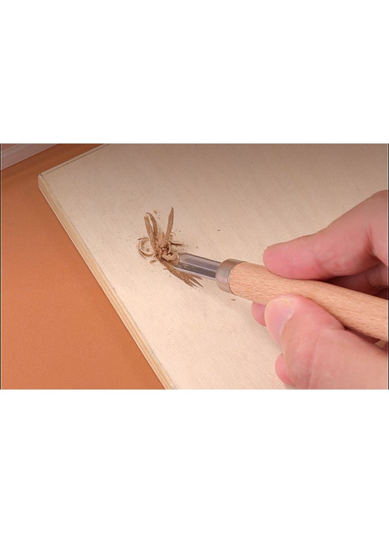 Mont Marte Mont Marte Wood Carving Set of 12 Premium Chisels with High Carbon Steel SK2 Blades and Beech Wood Handles  - Image 5