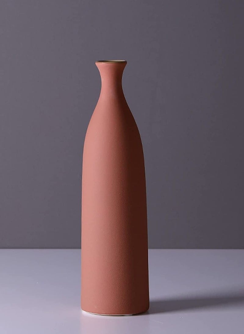 GGEROU Colorful Ceramic Flower Vase,Elegant Decorative Flower Vase for Living Room, Kitchen, Office,Table and Wedding 33x9x2.5cm - Image 1