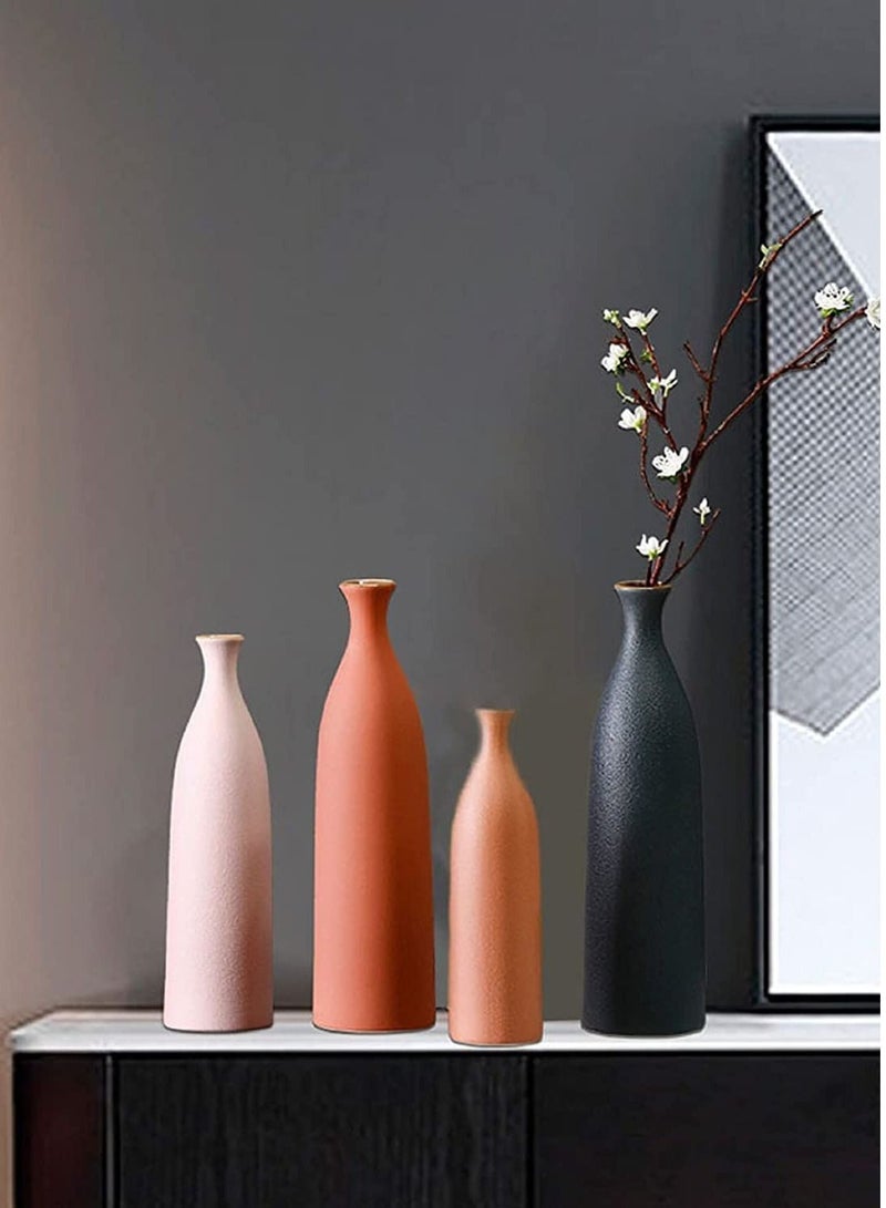 GGEROU Colorful Ceramic Flower Vase,Elegant Decorative Flower Vase for Living Room, Kitchen, Office,Table and Wedding 33x9x2.5cm - Image 4