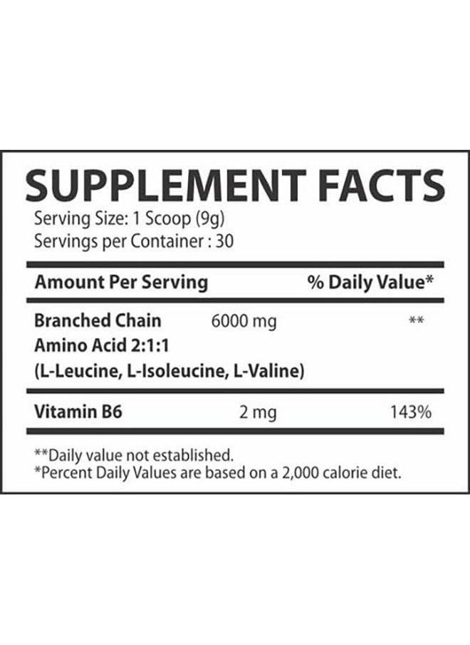 Muscle Rulz Muscle Rulz BCAA+B6-6000mg BCAA - 30 Servings (Lemon Lime)  - Image 2