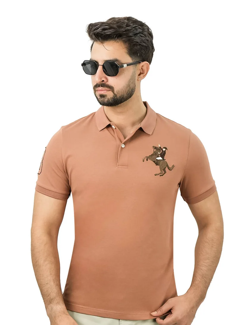 Men's Slim Fit Cotton Short Sleeve Napoleon Polo