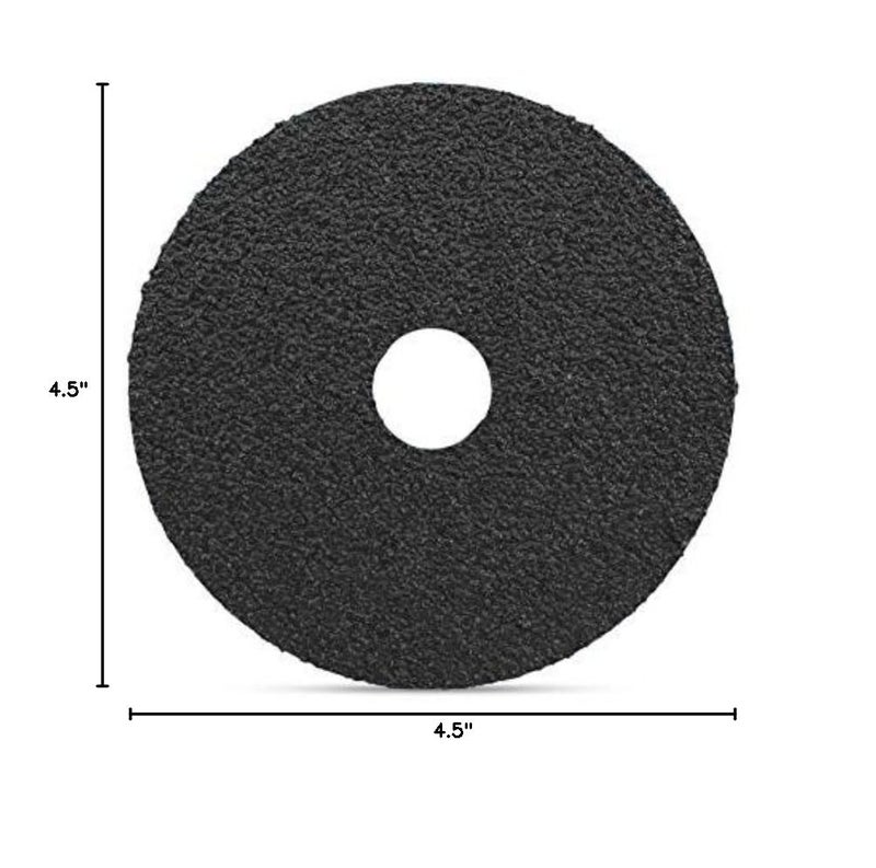 Silicon Carbide Resin Fiber Sanding and Grinding Discs, 4.5” x 7/8” Arbor Hole - 25 Pack (120 Grit)