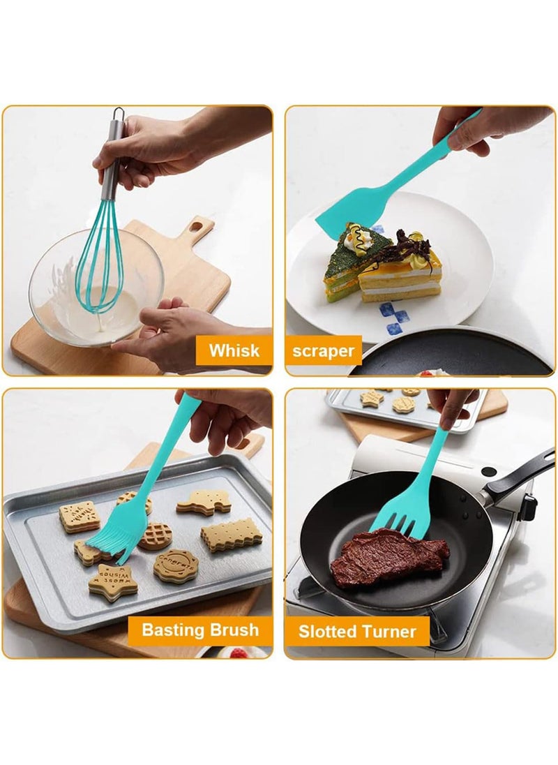 Ramkuwar with device of R Ramkuwar with device of R 5 Piece Silicone Baking Utensils Kitchen Set Blue 5 Piece  - Image 4