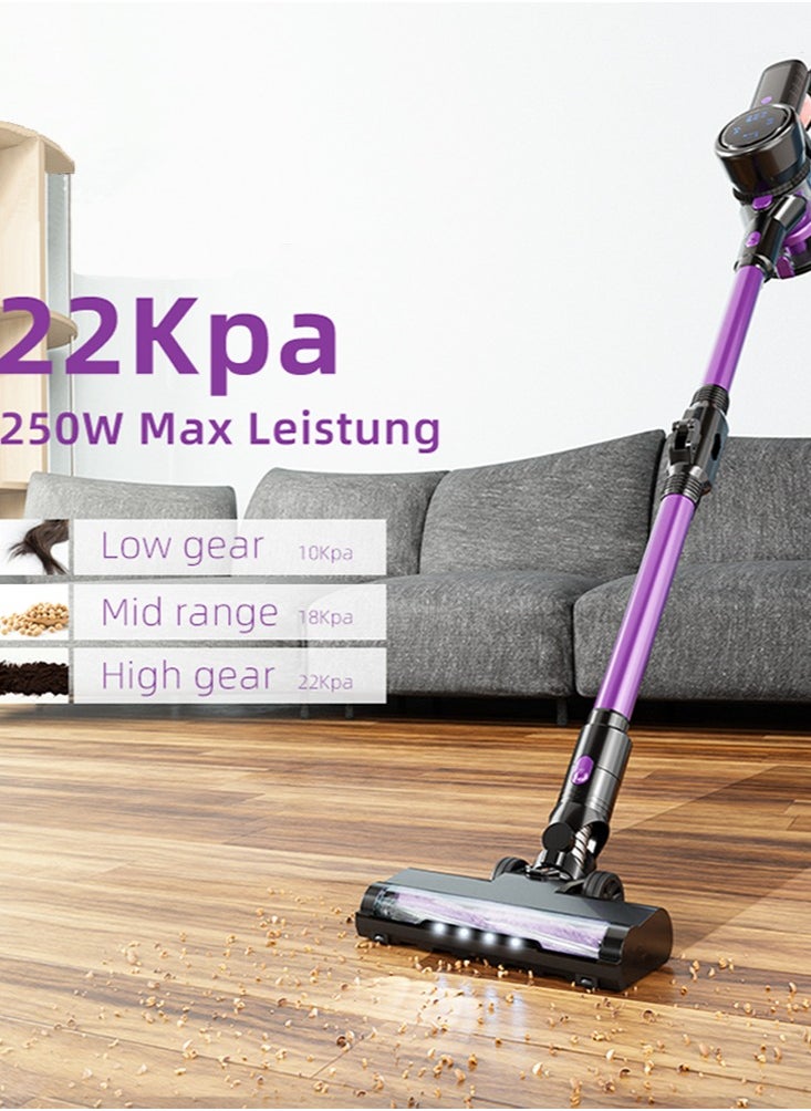 Joshberg Cordless Vacuum Cleaner, 250W 22000pa Powerful Vacuum, LED Touch Display, Up to 40Mins Rechargeable Battery, Bendable Wand Lightweigh Vacuum Cleaners for Home Anti-Tangled for Hardwood Floor, Carpets, Pet Hair  - Image 2