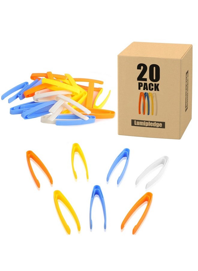 20PCS Sensory Bin Tools Toddler Plastic Fine Motor Montessori Craft Tweezers Plastic Tweezers for Kids Preschool Learning Activities Toys for Kids  - Image 1