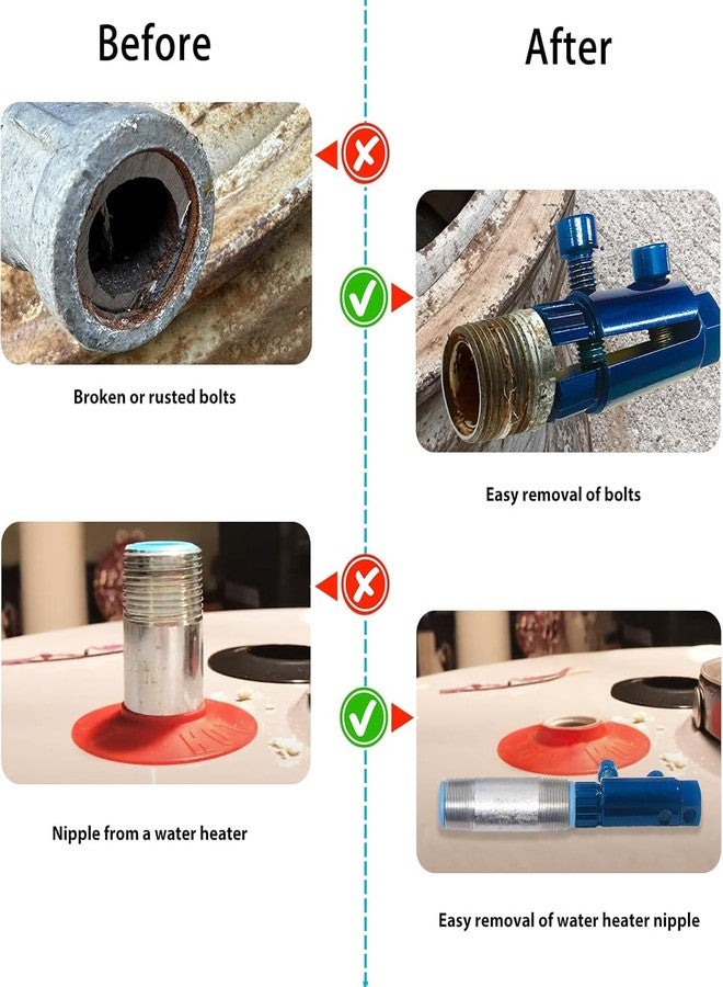 RALTS Water Faucet Corner Valve Broken Thread Remover, Home Plumbing Repair Tool, Suitable for Broken Angle Valve Repair and Removal of Water Pipe Replacement Tool - Image 3