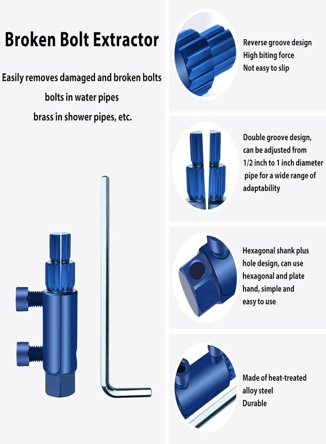RALTS Water Faucet Corner Valve Broken Thread Remover, Home Plumbing Repair Tool, Suitable for Broken Angle Valve Repair and Removal of Water Pipe Replacement Tool - Image 4