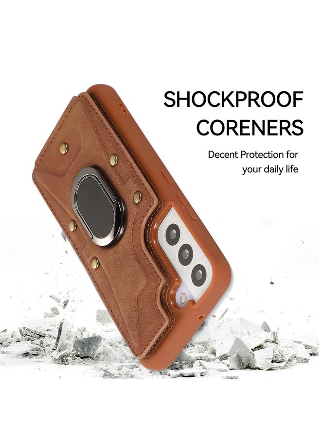 S-TOP Case For Samsung Galaxy S23+ 5G Armor Ring Wallet Back Cover Phone Case - Image 4