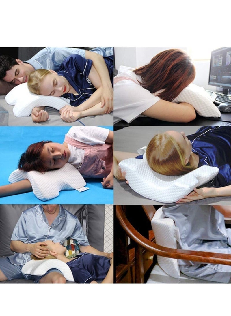 ELTRAZONE Memory Foam Pillow with Arm Hole,Anti-Hand Numb Desk Nap Sleeping Pillow Multifunction Health Neck Couple Pillow 2019 Patent,  - Image 3