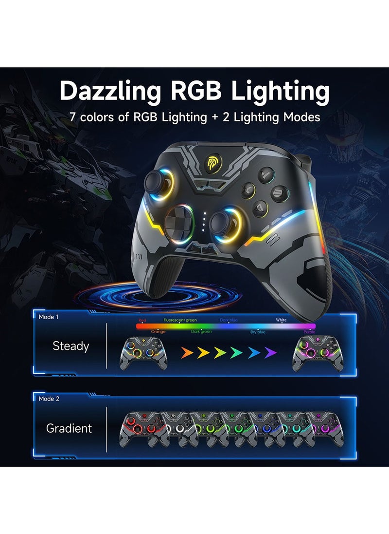 EasySMX X15 Wireless PC Gamepad Bluetooth Joystick Controller for PC Windows, Nintendo Switch, Android/iOS, RGB, Hall Effect  - Image 3