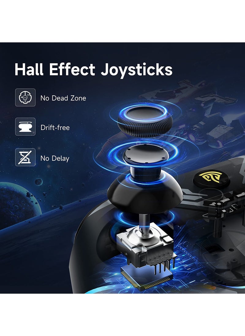 EasySMX X15 Wireless PC Gamepad Bluetooth Joystick Controller for PC Windows, Nintendo Switch, Android/iOS, RGB, Hall Effect  - Image 4