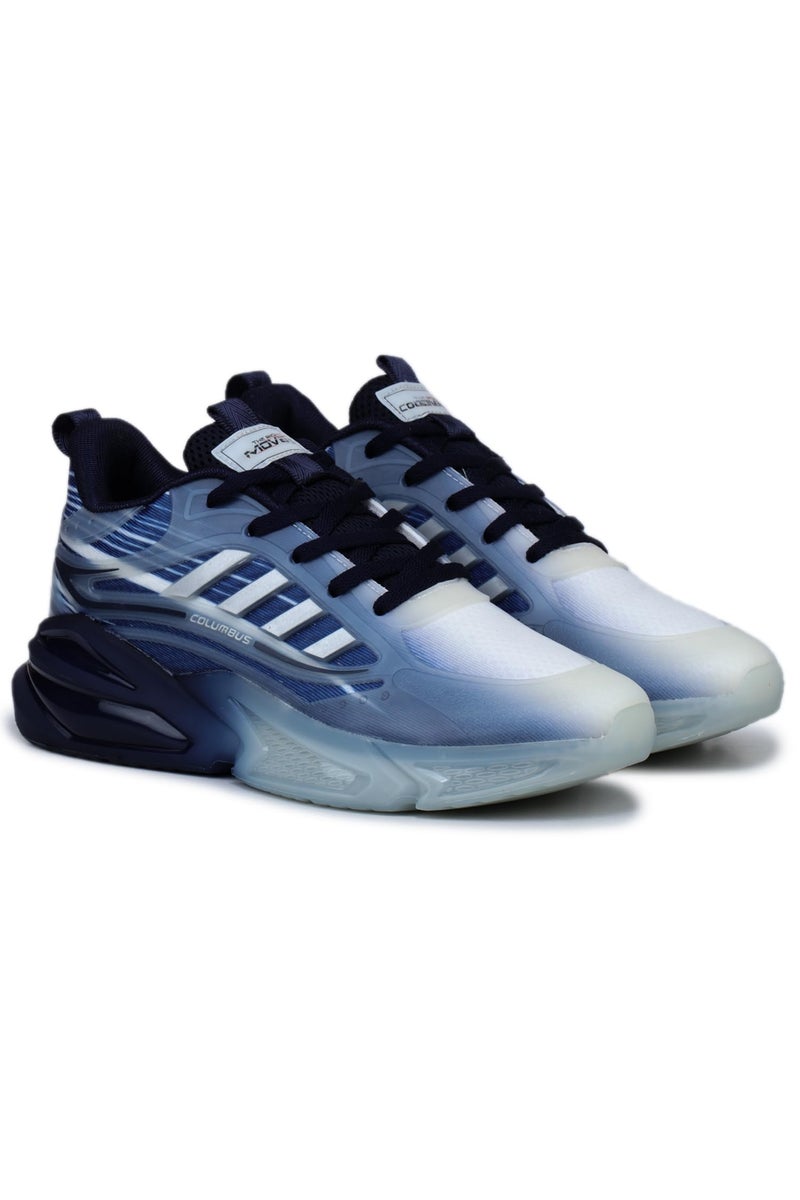Columbus GREENWAVE Sports Shoe - Running Shoe| Walking Shoe| Training & Gym Shoe| Outdoors Shoe for Men's, (White, Navy), UK9 - Image 1