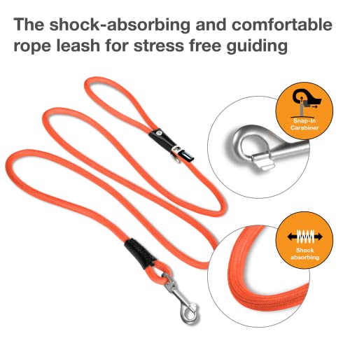 Curli Stretch Comfort Leash Sun Orange M - Image 3