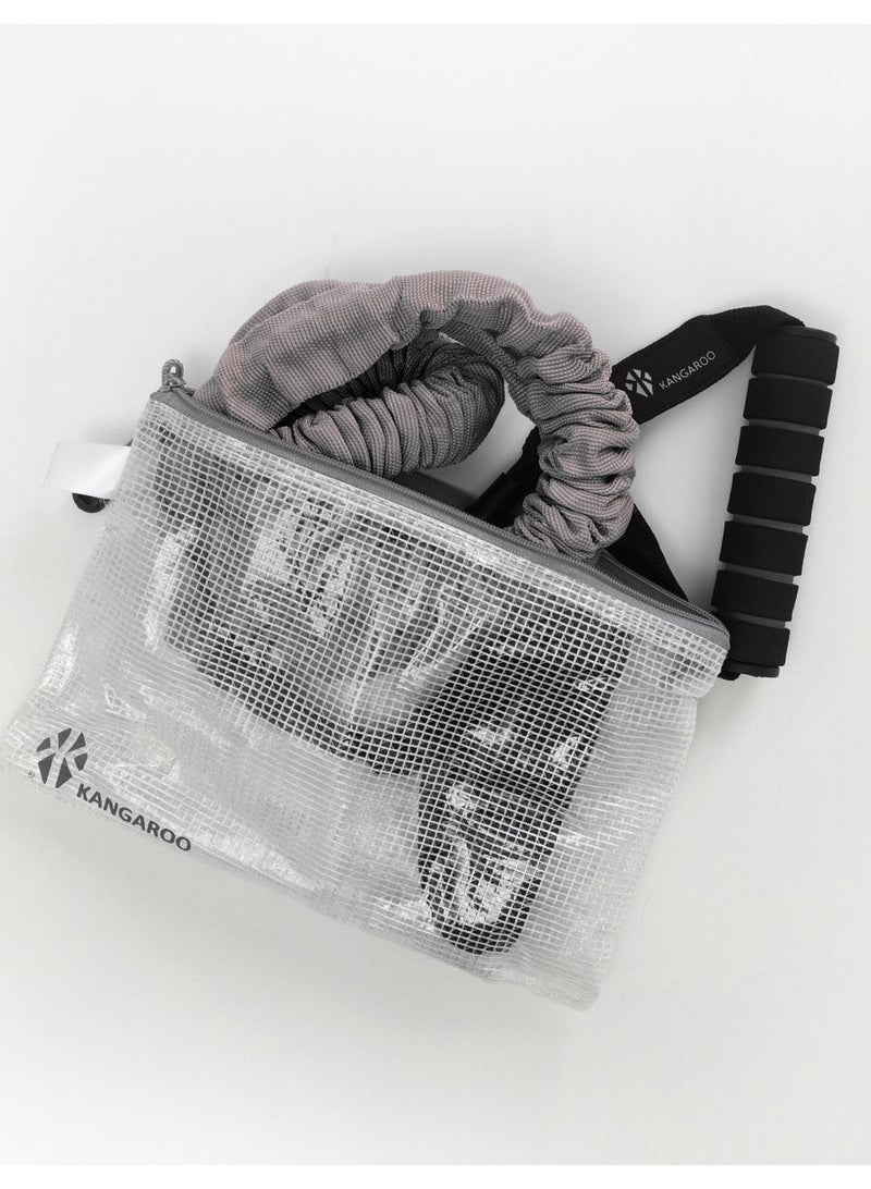 كانجرو حبل مقاومة بطول 120 سم / 25 رطلاً – مطاط فاخر غير معاد التدوير مع غطاء بوليستر، مقابض مانعة للانزلاق، حقيبة حمل، مثالي لتدريب القوة الكامل - Image 2