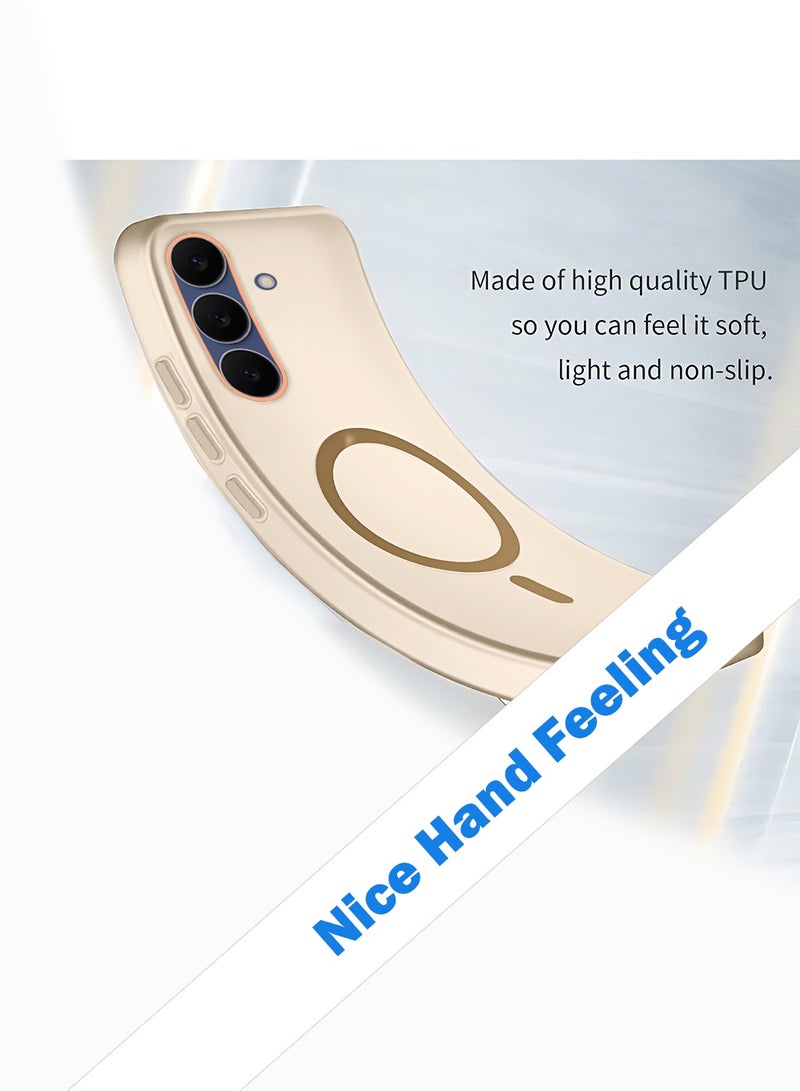 Wtech Samsung Galaxy S25 FE 5G 2025 Hybrid Translucent Magsafe with Magnetic Charging Raised Camera Lips Elegant Look Case Cover (MCMPMN) - Brown - Image 3