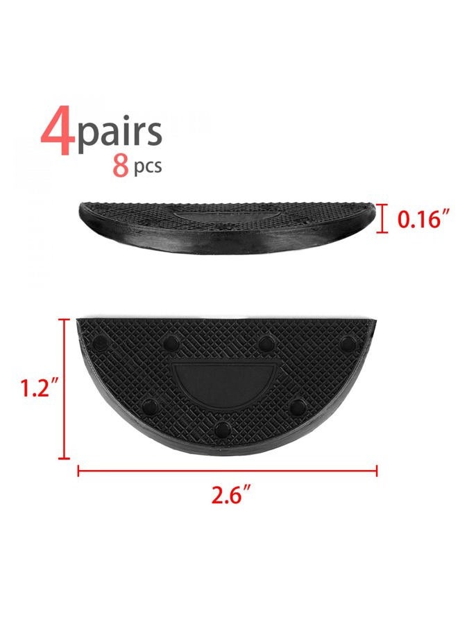 uxcell Antislip Rubber Shoes Boots Sole Heel Guard Plate Taps Repair Pads Black 8pcs - Image 2