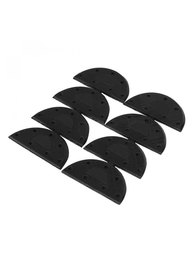 uxcell Antislip Rubber Shoes Boots Sole Heel Guard Plate Taps Repair Pads Black 8pcs - Image 1