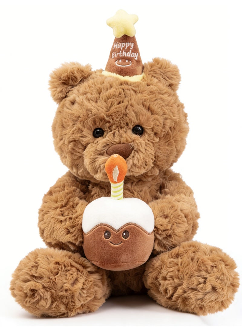 جيليكات Birthday wishes bear doll hug cake plush bear doll birthday party holiday gift for children. - Image 5
