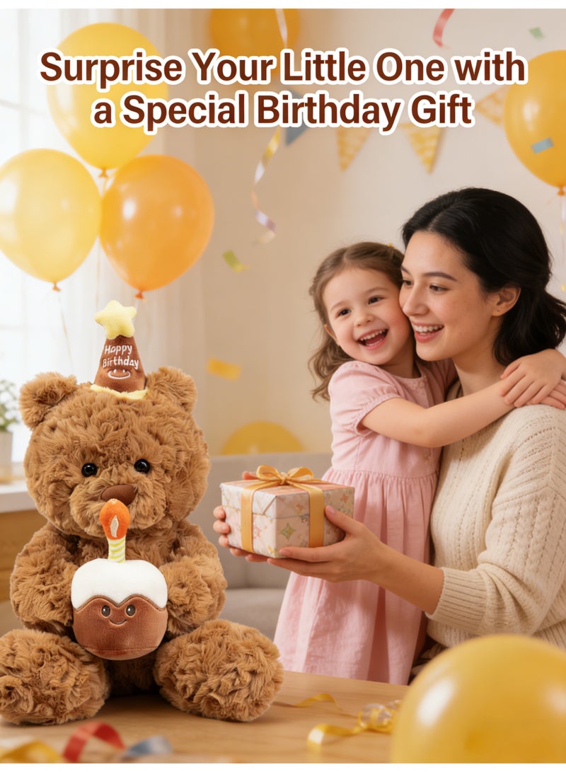 جيليكات Birthday wishes bear doll hug cake plush bear doll birthday party holiday gift for children. - Image 4