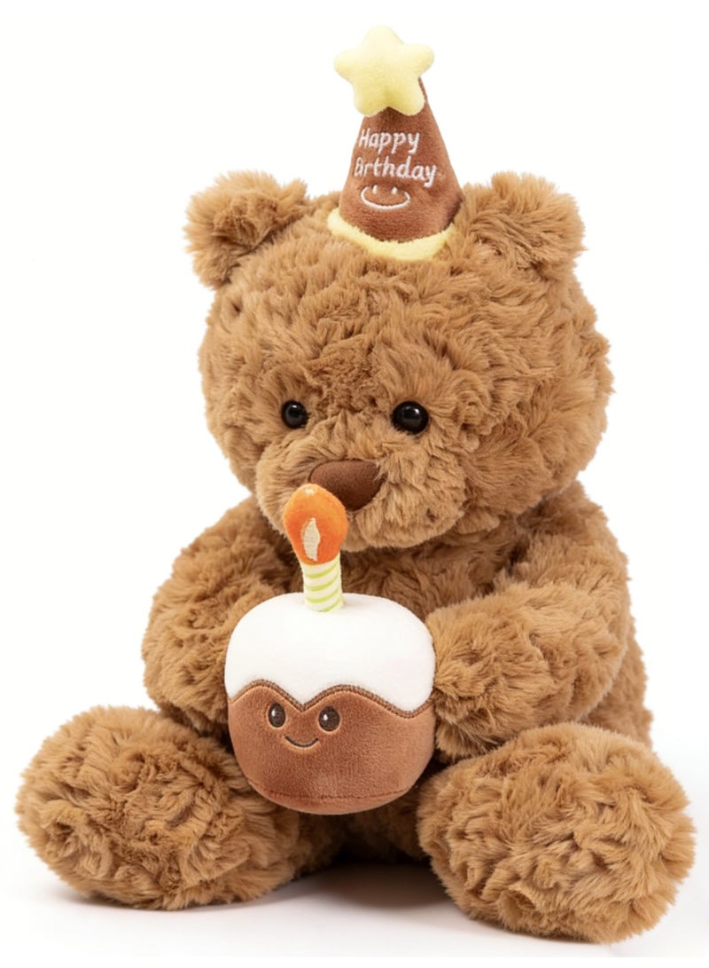 جيليكات Birthday wishes bear doll hug cake plush bear doll birthday party holiday gift for children. - Image 3