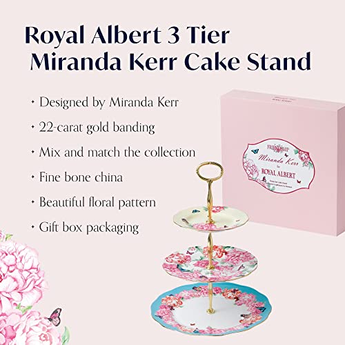 ROYAL ALBERT Devotion Gratitude and Joy 3-Tier Cake Stand, 10.5 x 10.5 x 14.0", Multicolor - Image 3