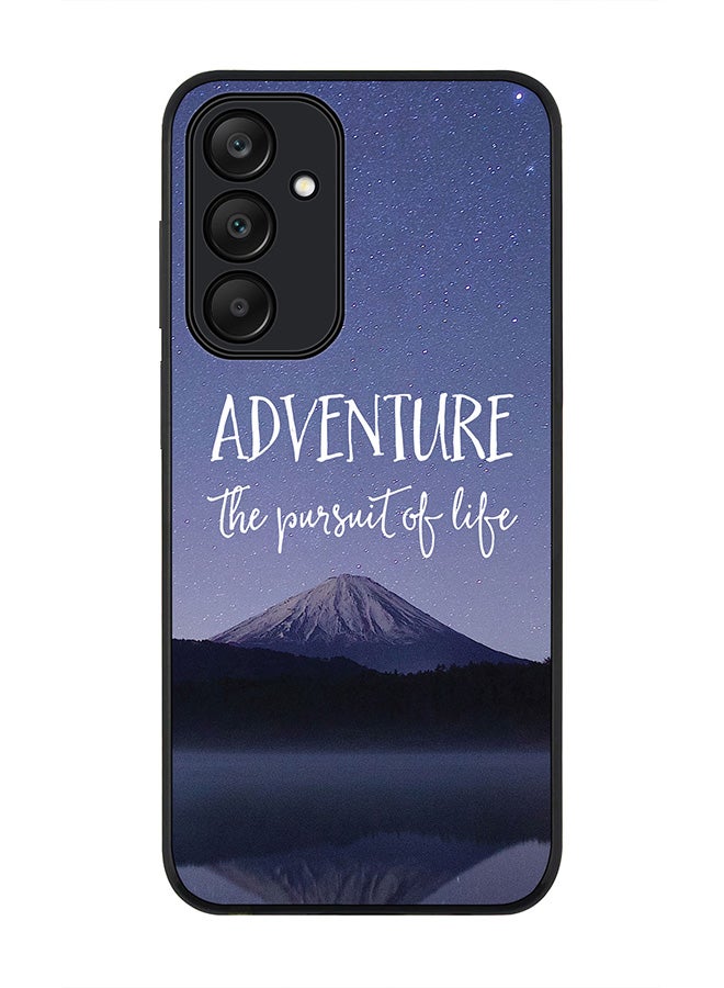 Stylizedd Rugged Black edge case for Samsung Galaxy A25, Slim fit Soft Case Flexible Rubber Edges Anti Drop TPU Gel Thin Cover- Adventure - Image 1