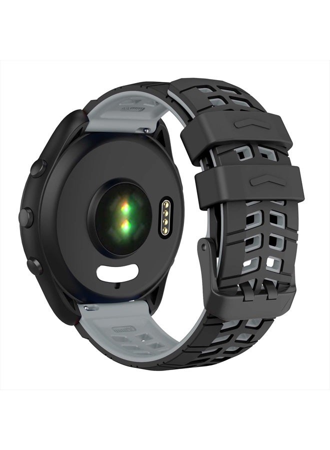 ISABAKE Compatible with Garmin Vivoactive 4/Venu 2/Forerunner 255 265 Bands,Silicone Strap Sport Wristband for Samsung Galaxy Watch 3 45mm/Galaxy Watch 46mm/Gear S3 Frontier Watch Band - Image 1