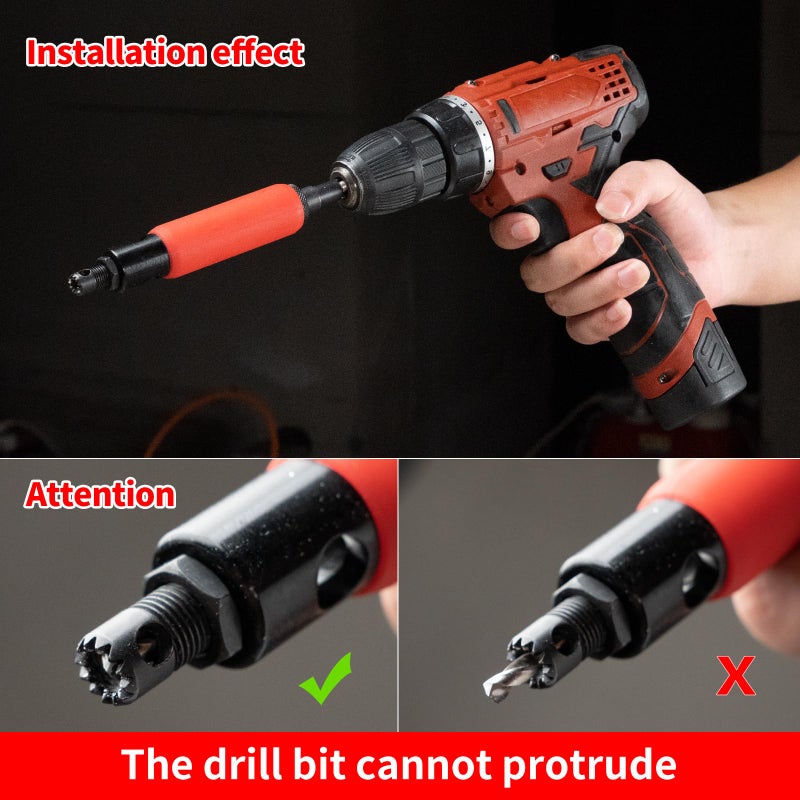 EROSHAK Rivet Removal Tool,POP Rivet Drill Remover,Electric Drill Adapter Rivets Puller for 1/8", 5/32", 3/16", 7/32" and 1/4" - Image 5