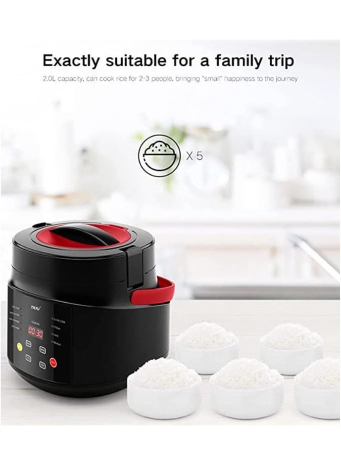 D L C Car Rice Cooker, 12V/24V Universal Portable Mini Rice Cooker, 2L Small Electric Rice Cooker And Steamer-57220 - Image 2