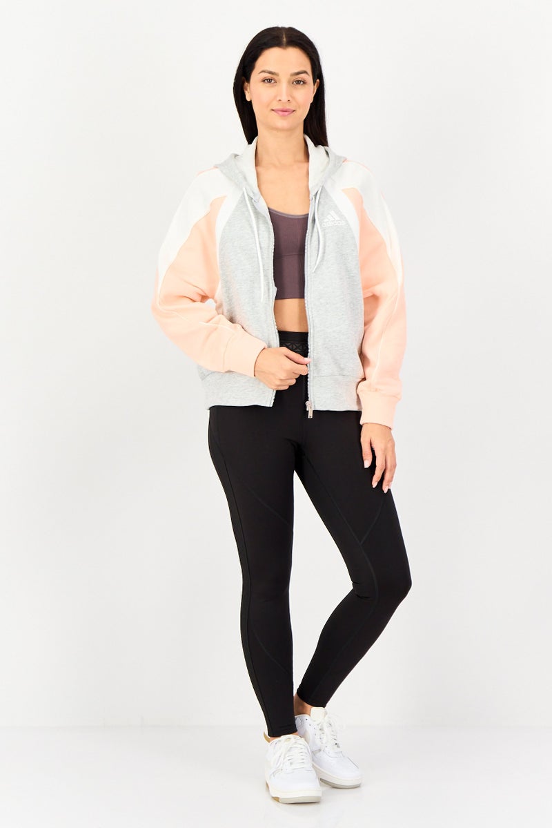 Adidas Women Sportswear Fit Long Sleeve Training Sweatshirt, Multicolor - Image 4