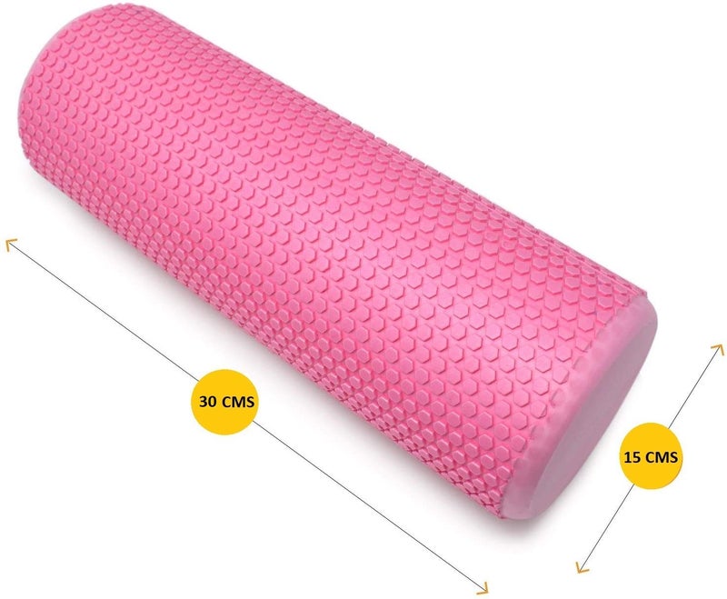 Bodylastics Foam Roller (30 x 15 cms) for Deep Tissue Massage, Relief from Sore Muscles Pain, Pre & Post Exercise Fitness Workout Sessions - Image 3