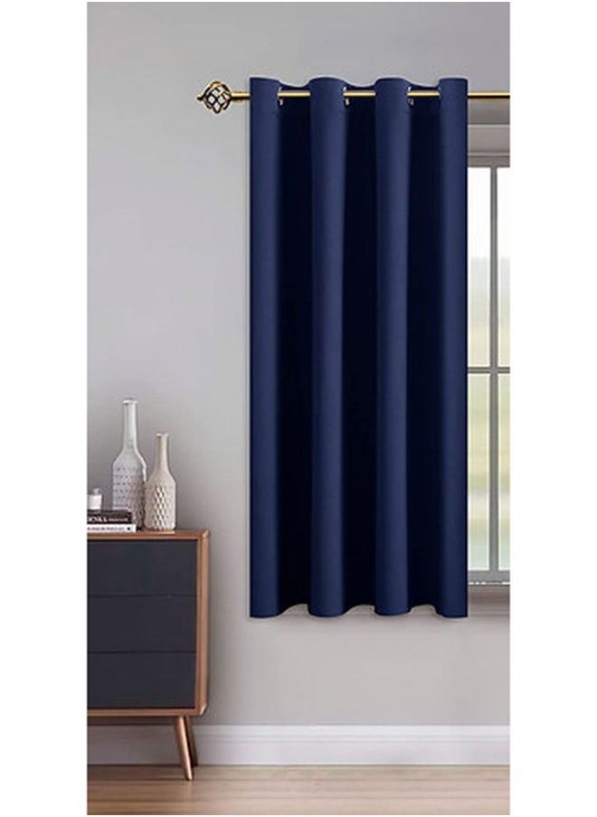 Cartela Curtains ستائر تعتيم الغرفة بحلقة معدنية مقاس 132 عرضًا × 160 ارتفاعًا  - Image 1