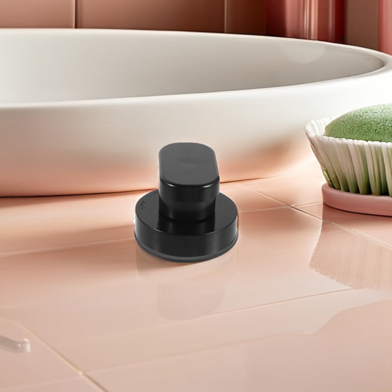 4 pcs Powerful Cup: Glass Mirror Door Handle Bathroom Wall Armrest Bathtub Shower Handle Kitchen Refrigerator Drawer Cabinet Knob Black - Image 5