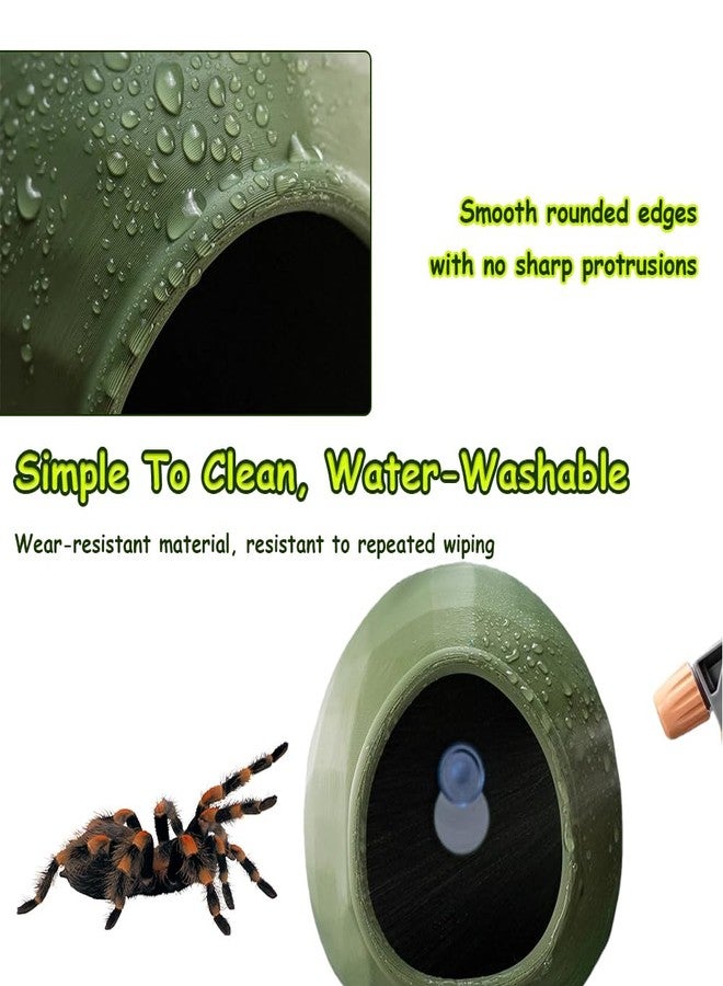 DQITJ 1 Pack Jumping Spider Nest Spider Hide Tree Frog Habitat Accessories Hermit Crab Climbing Hideout (Green) - Image 5
