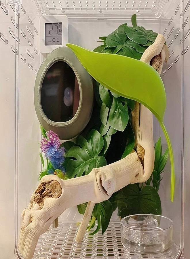 DQITJ 1 Pack Jumping Spider Nest Spider Hide Tree Frog Habitat Accessories Hermit Crab Climbing Hideout (Green) - Image 2