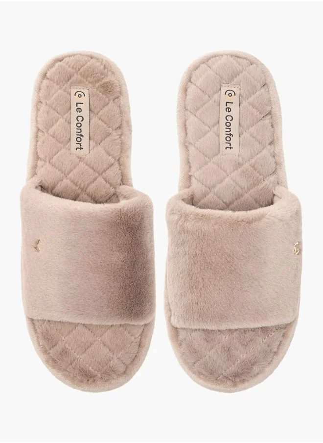 لو كونفورت Womens Quilted Slip-On Bedroom Slippers