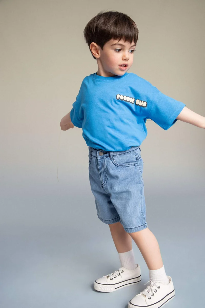 Defacto Oversize Fit Puff Print Short Sleeve T-Shirt