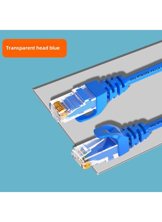 Generic Six Kinds Of Gigabit Finished Broadband Network Cable Seven Kinds Of Computer Router 1m Jumper Outdoor Monitoring Cat6 Line-Color:Blue-Line Length:3 M  - Image 1
