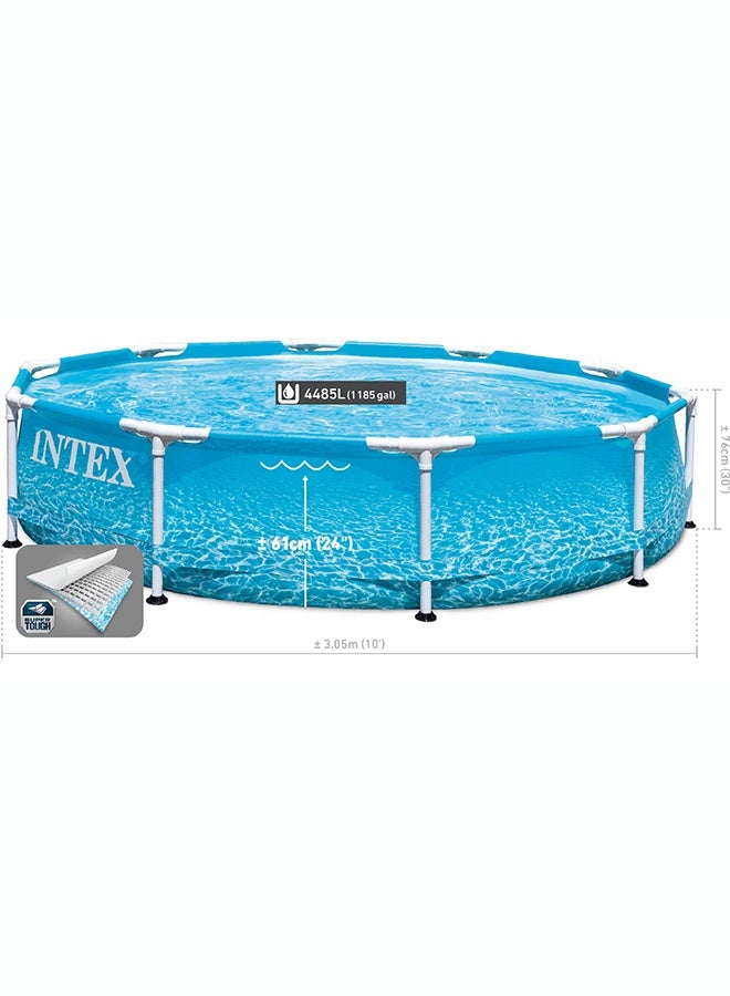 Intex, Beachside Frame Round Swimming Pool, Ages 5+, 305x76cm 305x76cm - Image 4